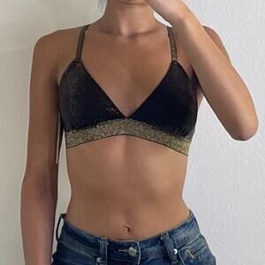 Black Bralette with Glitter